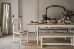 Statement Furniture Florence Bench, Wooden Dining Bench 120Cm  - White - thumbnail 8