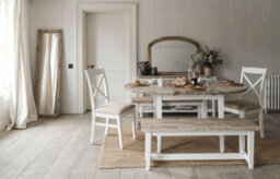 Statement Furniture Florence Bench, Wooden Dining Bench 120Cm  - White - thumbnail 7