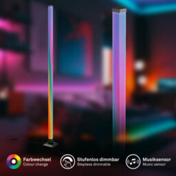 Briloner Rgb Gaming Led Floor Lamp Music Sync Usb-C Ambience Standing Tube Light 150Cm - thumbnail 2