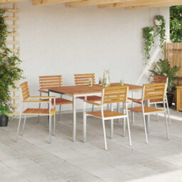 Walplus Gardendiningset 7 Pcs Brown Solidacaciawood - thumbnail 4