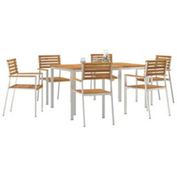 Walplus Gardendiningset 7 Pcs Brown Solidacaciawood - thumbnail 3