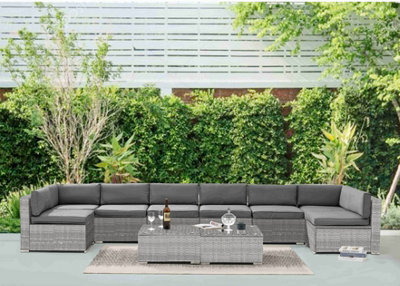 Home Detail Tropez Modular Corner Rattan Garden Sofa Set