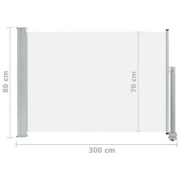 Berkfield Patio Retractable Side Awning 80X300 Cm Cream - thumbnail 8