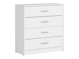 Arte Nepo Plus White 80Cm Chest Of Drawers - Modern 4-Drawer Storage Cabinet - thumbnail 2