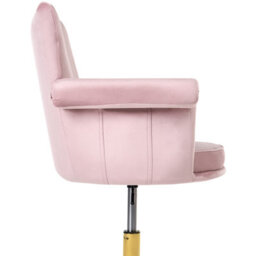 Beliani Desk Chair Velencia Velvet Pastel Pink - thumbnail 6
