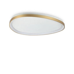 Ideal Lux Luminosa Gemini Integrated Led Semi Flush Ceiling Light Brass 4650Lm 4000K