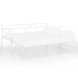 Berkfield Pull-Out Sofa Bed Frame White Metal 90X200 Cm - thumbnail 3