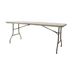 6Ft White Folding Trestle Table Outdoor Indoor - thumbnail 2