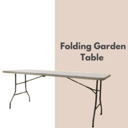 6Ft White Folding Trestle Table Outdoor Indoor - thumbnail 4