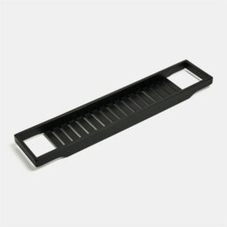 Bamboo Bath Tub Rack Storage Bathroom Caddy Shelf Tray Soap Holder Tidy Unit Black - thumbnail 2