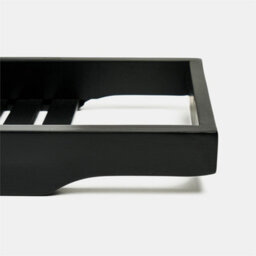 Bamboo Bath Tub Rack Storage Bathroom Caddy Shelf Tray Soap Holder Tidy Unit Black - thumbnail 3