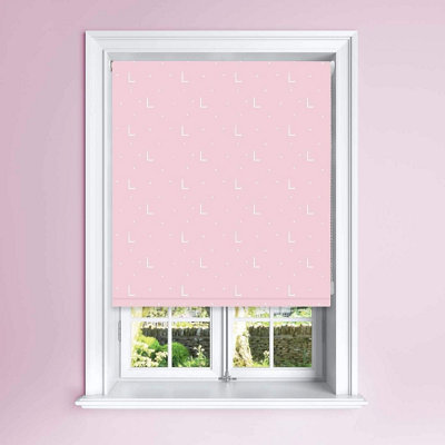 Lister Cartwright Blackout Roller Blinds For Kids Easy Fit Child Safety Included (Alphabet Pink , 180 X 140 Cm) - image 1