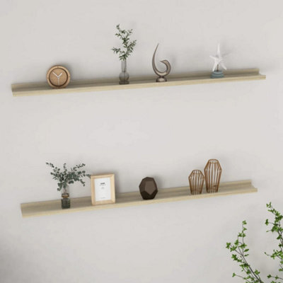 Berkfield Wall Shelves 2 Pcs Sonoma Oak 115X9X3 Cm - image 1