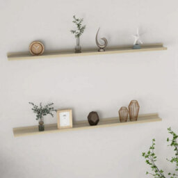 Berkfield Wall Shelves 2 Pcs Sonoma Oak 115X9X3 Cm - thumbnail 1