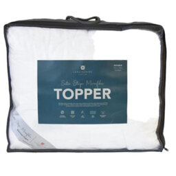 Lancashire Textiles Satin Stripe Microfibre Mattress Topper 2 Inch All Sizes - thumbnail 2