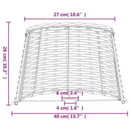 Vidaxl Lamp Shade Brown 40X26 Cm Wicker Lamp Shades - thumbnail 7