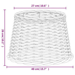 Vidaxl Lamp Shade Brown 40X26 Cm Wicker Lamp Shades - thumbnail 6