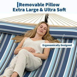 Hammocks 12 Ft Double With Spreader Bar And Detachable Pillow Hammock - thumbnail 4