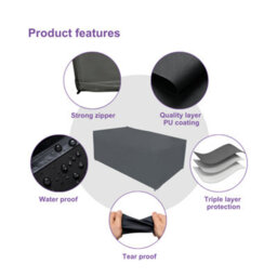 Home Source Duracover 170Cm Waterproof & Uv Resistant Large Outdoor Furniture Patio Rattan Set Cover - thumbnail 8