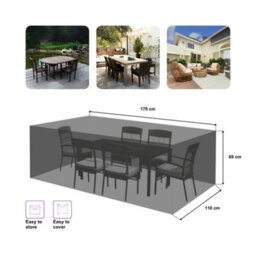 Home Source Duracover 170Cm Waterproof & Uv Resistant Large Outdoor Furniture Patio Rattan Set Cover - thumbnail 2