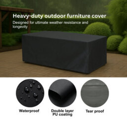 Home Source Duracover 170Cm Waterproof & Uv Resistant Large Outdoor Furniture Patio Rattan Set Cover - thumbnail 5