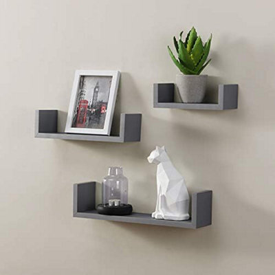 Spot On Dealz Harmony Shelf Set Of 3 Floating Wall Shelves Shelving Unit Storage Living Room Bedroom - image 1