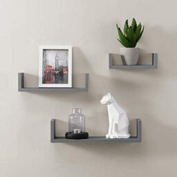 Spot On Dealz Harmony Shelf Set Of 3 Floating Wall Shelves Shelving Unit Storage Living Room Bedroom - thumbnail 2