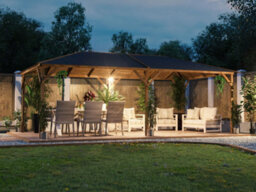 Dunster House Wooden Garden Gazebo 6 X 3 Roof Shingles Included, Fully Pressure Treated, Utopia 630 - thumbnail 2