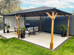 Dunster House Wooden Garden Gazebo 6 X 3 Roof Shingles Included, Fully Pressure Treated, Utopia 630 - thumbnail 7