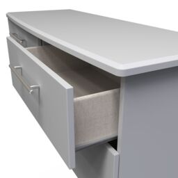 Bergamo Ready Assembled Matt Grey No Effect 4 Drawer Bedside Chest (H)505mm (W)1120mm (D)415mm - thumbnail 4