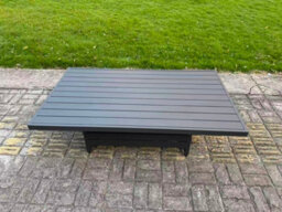 Fimous 5 Piece Garden Furniture Set 6 Seater Aluminium Outdoor Dining Set Dining Table & Cushions, Grey - thumbnail 5