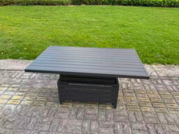 Fimous 5 Piece Garden Furniture Set 6 Seater Aluminium Outdoor Dining Set Dining Table & Cushions, Grey - thumbnail 4