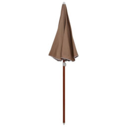 Vidaxl Garden Parasol With Steel Pole 180 Cm Taupe - thumbnail 2