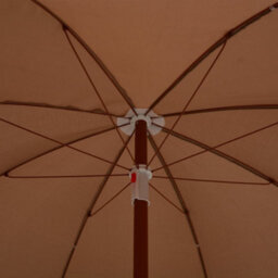 Vidaxl Garden Parasol With Steel Pole 180 Cm Taupe - thumbnail 6