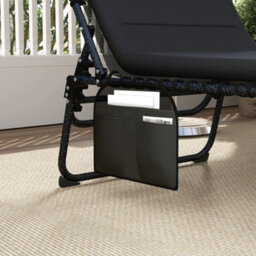 Outsunny Folding Sun Loungers Set Of 2, Reclining Sun Bed, Black - thumbnail 9