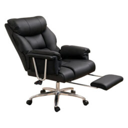 Executive Office Chair Heavy Duty Wide Spring Cushion Recliner Footrest 150Kg - thumbnail 1
