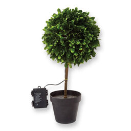Gainsborough Pre-Lit Artificial Topiary Tree 45Cm - Battery-Operated With 15 Led Lights, Weighted Pot, Ip44-Rated - thumbnail 3