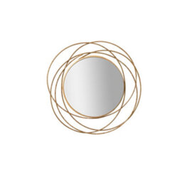 Melody Maison Antique Gold Swirl Wall Mirror - 70Cm X 70Cm - thumbnail 8