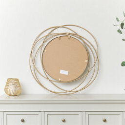 Melody Maison Antique Gold Swirl Wall Mirror - 70Cm X 70Cm - thumbnail 6