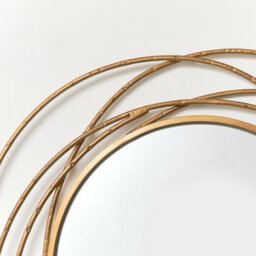 Melody Maison Antique Gold Swirl Wall Mirror - 70Cm X 70Cm - thumbnail 4