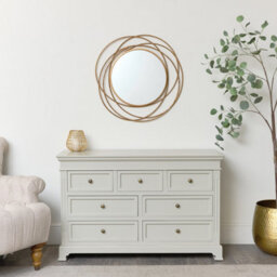 Melody Maison Antique Gold Swirl Wall Mirror - 70Cm X 70Cm - thumbnail 7