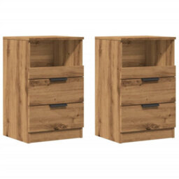 Berkfield Bedside Cabinets 2 Pcs Artisan Oak 40X36X65 Cm Engineered Wood - thumbnail 2