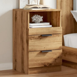 Berkfield Bedside Cabinets 2 Pcs Artisan Oak 40X36X65 Cm Engineered Wood - thumbnail 3