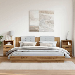 Berkfield Bedside Cabinets 2 Pcs Artisan Oak 40X36X65 Cm Engineered Wood - thumbnail 4