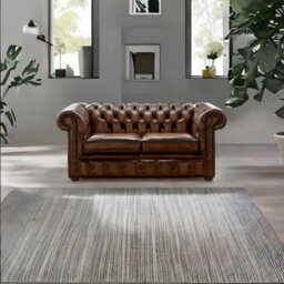 Chesterfield 2 Seater Antique Tan Leather Sofa Settee Bespoke In Classic Style - thumbnail 2
