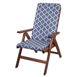SOFTILLO High Back Garden Chair Cushion Waterproof Outdoor Patio Recliner Seat Pad Luxury Support 120X45X4Cm Marocco Graphite - thumbnail 4