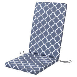 SOFTILLO High Back Garden Chair Cushion Waterproof Outdoor Patio Recliner Seat Pad Luxury Support 120X45X4Cm Marocco Graphite - thumbnail 1