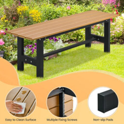 Costway 2-Person Outdoor Bench 120 Cm Outdoor Chair With Slatted Seat - thumbnail 5