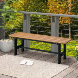 Costway 2-Person Outdoor Bench 120 Cm Outdoor Chair With Slatted Seat - thumbnail 4