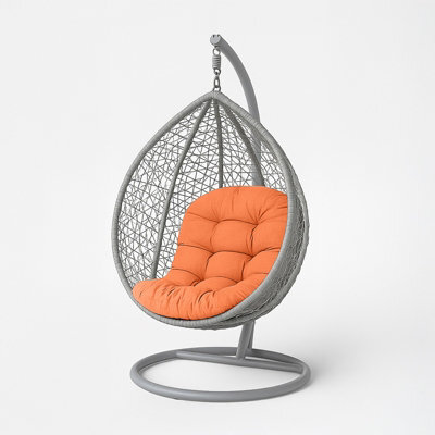 Homescapes Hanging Swing Chair Cushions For Garden, Outdoor Egg Chair Seat Pad Cushions, Burnt Orange, 80 X 120 Cm - image 1